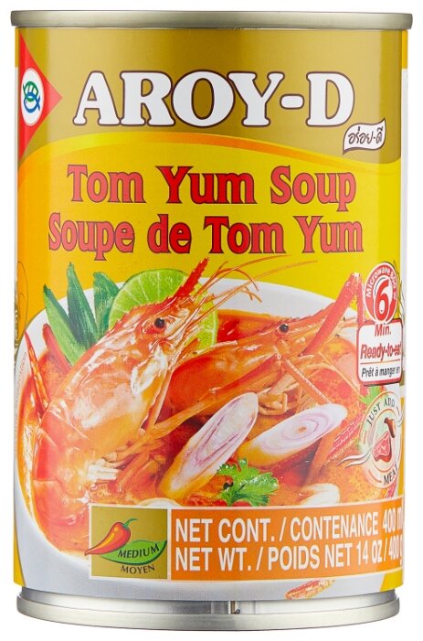 Суп Том Ям Aroy-D жестяная банка 400 г (фото modal 1)