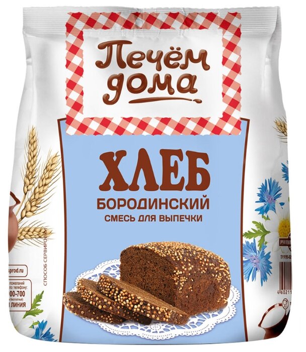 Печём Дома Смесь для выпечки Хлеб бородинский, 0.5 кг (фото modal 1)