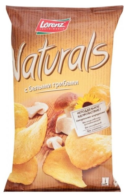 Чипсы Naturals картофельные с белыми грибами (фото modal 1)