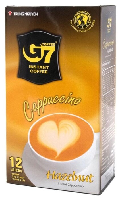 Растворимый кофе Trung Nguyen G7 Cappuccino Hazelnut, в стиках (фото modal 1)