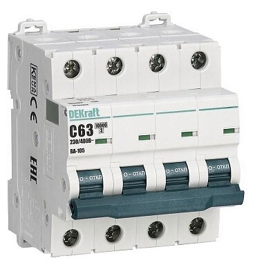 Автоматический выключатель Schneider Electric ВА-105 4P (C) 10kA (фото modal 1)