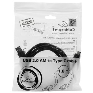 Кабель Cablexpert USB - USB Type-C (CCP-USB2-AMCM-6) 1.8 м (фото modal nav 3)