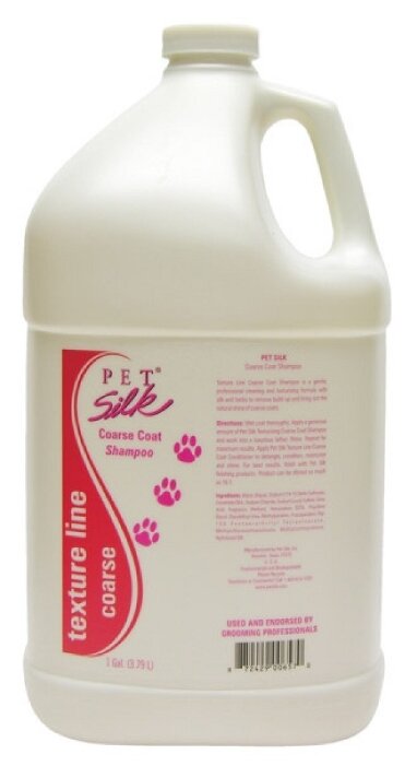Шампунь Pet Silk Texturizing Coarse Coat Shampoo для кошек и собак с жесткой и объемной шерстью 3.79 л (фото modal 1)