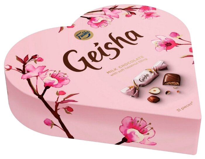 Набор конфет Fazer Geisha, молочный шоколад, 225г (фото modal 1)