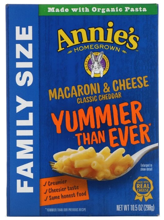 Annie's Макароны Macaroni & Cheese classic cheddar, 298 г (фото modal 1)