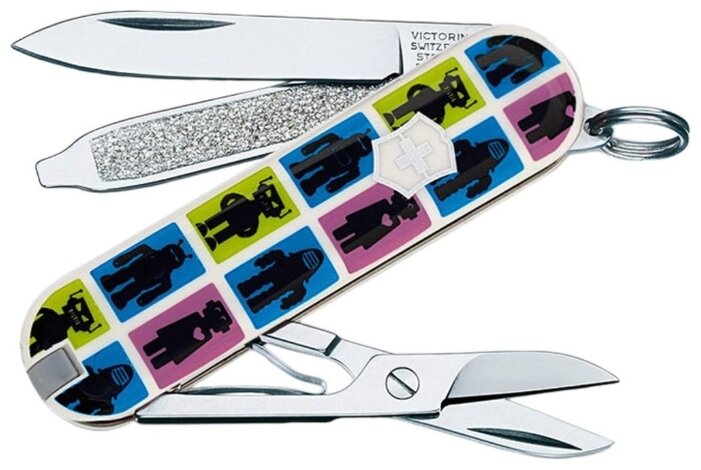 Нож многофункциональный VICTORINOX Classic LE 2011 Chanting Robots (7 функций) с чехлом (фото modal 1)