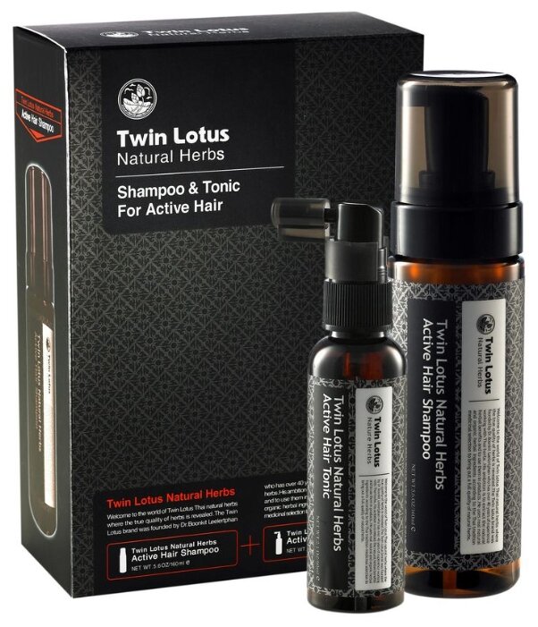 Набор Twin Lotus Natural herbs Shampoo and Tonic for active hair (фото modal 1)