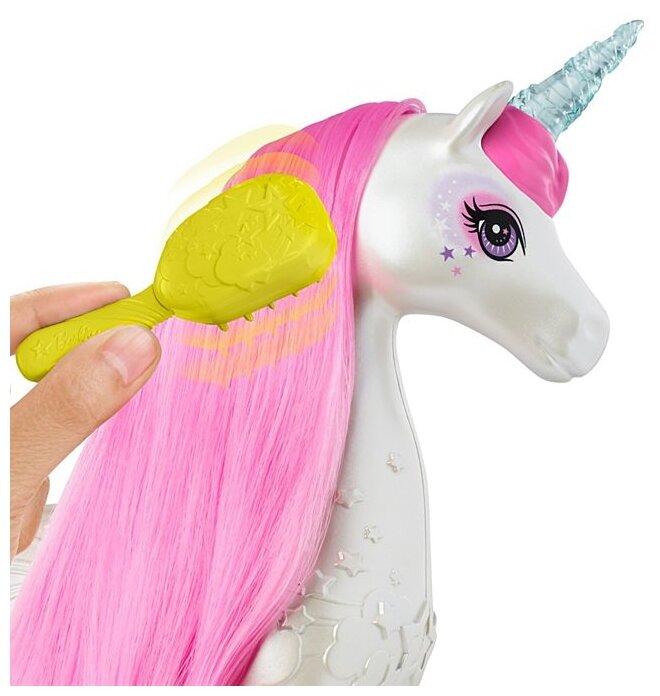 Barbie сверкающий единорог с волшебными волосами (GFH60) (фото modal 6)