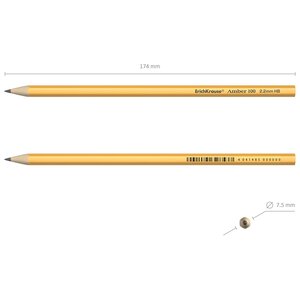 ErichKrause Набор чернографитных шестигранных карандашей Amber 100 HB 12 шт (45598 ) (фото modal nav 4)