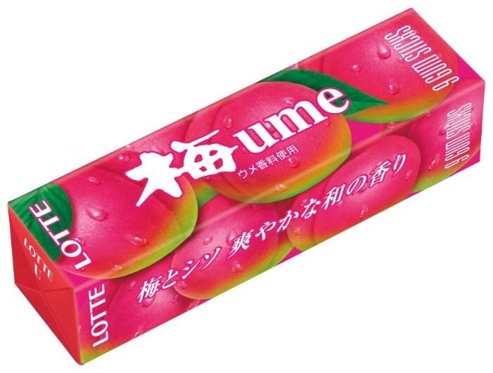 Жевательная резинка Lotte Confectionery Ume со вкусом японской сливы и крапивы , 26г (фото modal 1)