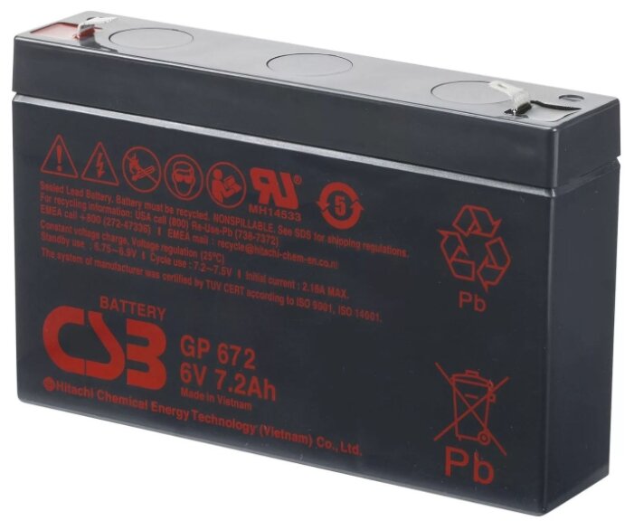 Аккумуляторная батарея CSB GP 672 7.2 А·ч (фото modal 1)