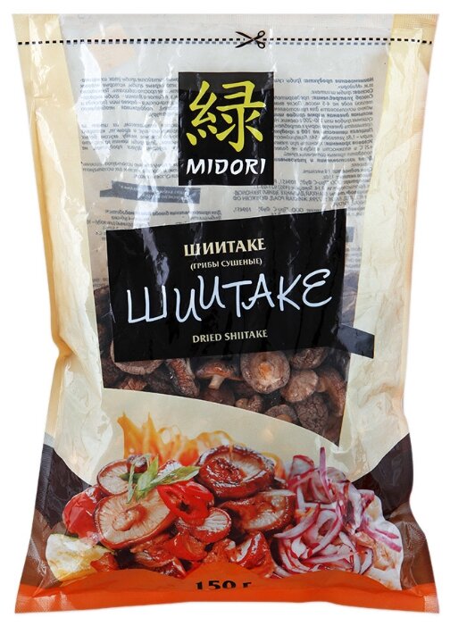 MIDORI Шиитаке целые сушеные, пакет полиэтиленовый (Китай) (фото modal 2)