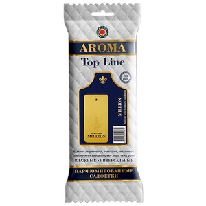 Влажные салфетки AROMA TOP LINE универсальные парфюмированные Paco Rabane 1 Million №21 (фото modal nav 1)