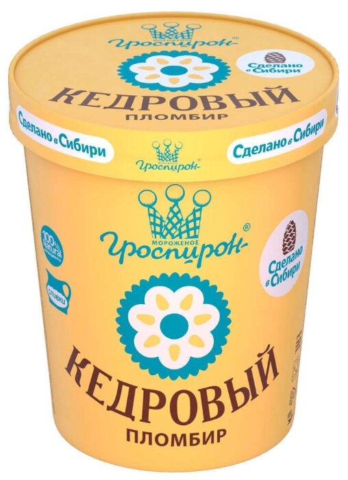 Мороженое Гроспирон пломбир Кедровый 410 г (фото modal 1)