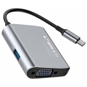 USB-концентратор Baseus Enjoyment series USB-C - VGA/USB (CATSX-E0G), разъемов: 1 (фото modal nav 1)