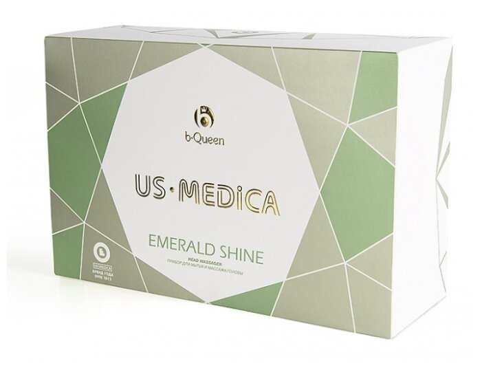 US Medica Прибор для мытья и массажа головы Emerald Shine (фото modal 4)