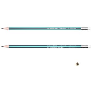 ErichKrause Набор чернографитных трехгранных карандашей с ластиком Sonata HB 12 шт (45616) (фото modal nav 3)
