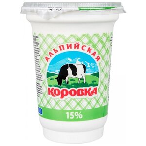Альпийская коровка Продукт молокосодержащий 15% (фото modal nav 1)