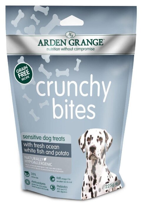 Лакомство для собак Arden Grange Crunchy Bites с океанской рыбой и картофелем (фото modal 1)