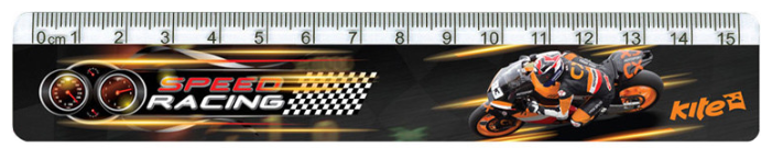 Kite Линейка Speed Racing пластик 15 см (K17-090-4) (фото modal 1)