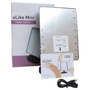 Зеркало косметическое настольное GESS uLike Mini с подсветкой (фото modal nav 5)