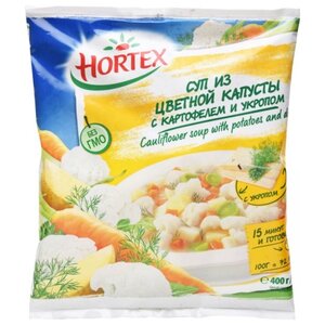 HORTEX Замороженная овощная смесь Суп из цветной капусты с картофелем и укропом 400 г (фото modal nav 1)
