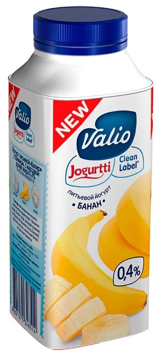 Питьевой йогурт Valio банан 0.4%, 330 г (фото modal 1)