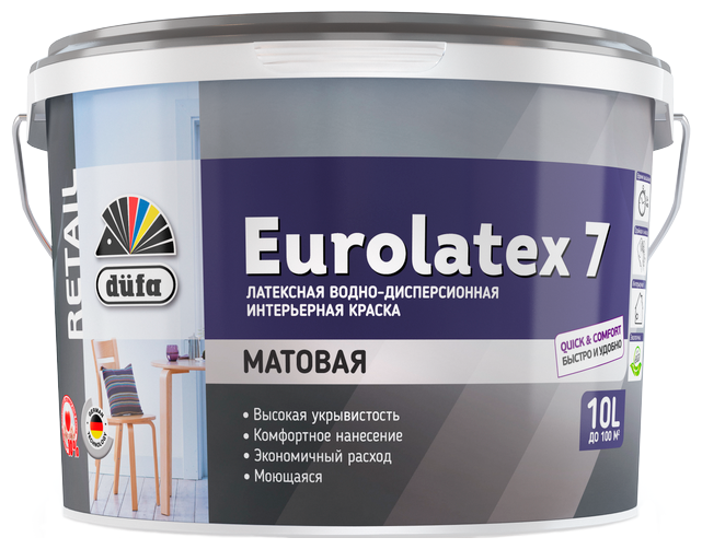 Латексная краска Dufa Retail Eurolatex 7 (фото modal 1)