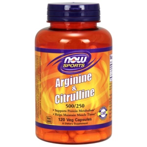 Аминокислота NOW Arginine 500 mg & Citrulline 250 mg (120 капсул) (фото modal nav 1)