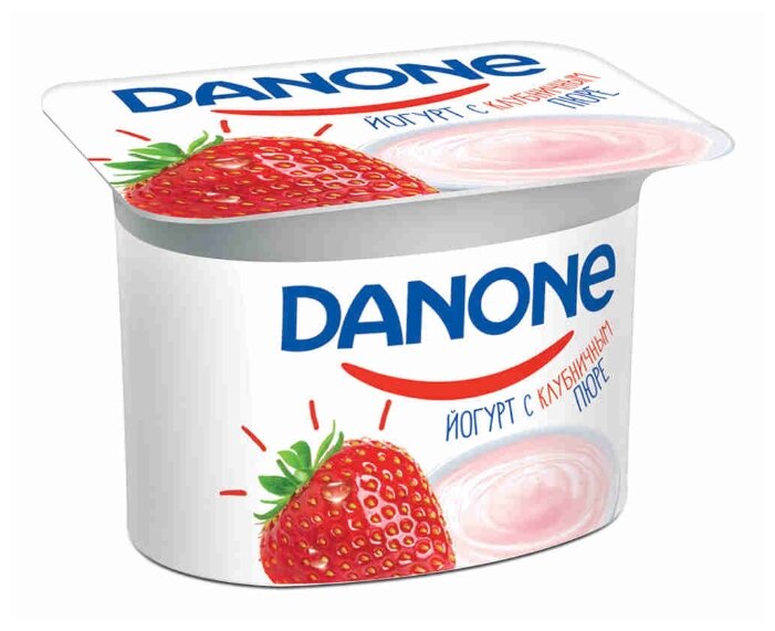 Йогурт Danone Клубника 2.9%, 110 г (фото modal 1)