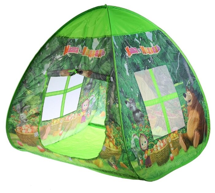 Палатка Играем вместе Маша и медведь с тоннелем в сумке GFA-TONMB01-R (фото modal 3)
