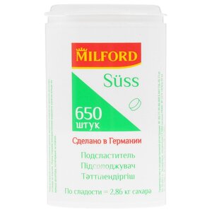 Milford Подсластитель Suss таблетки (фото modal nav 1)