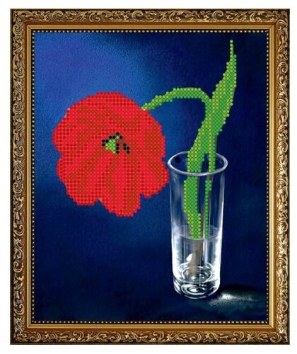 Диамант Набор алмазной вышивки Тюльпан в стакане (ДД-041) 16,4х22,8 см (фото modal 1)