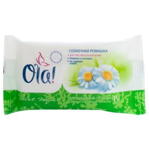 Ola! Влажные салфетки для интимной гигиены Солнечная ромашка, 15 шт (фото modal nav 1)