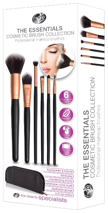 Набор кистей Rio The Essentials Cosmetic Make Up Brush Collection, 6 шт. (фото modal 1)