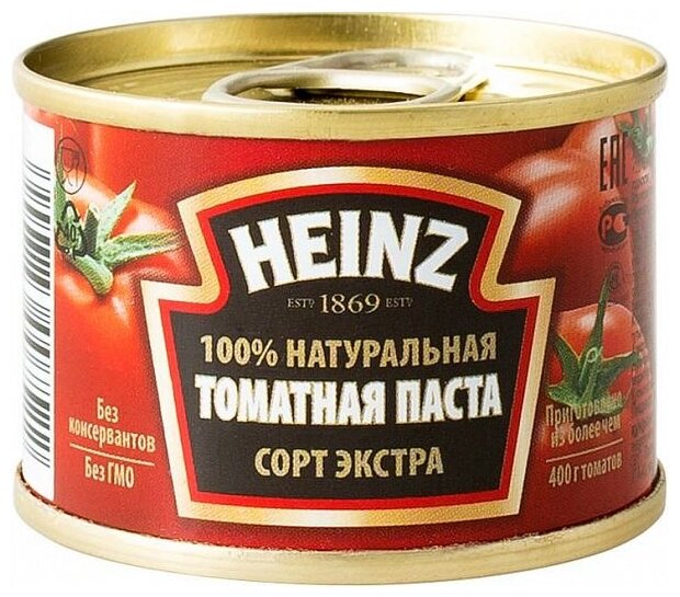 Heinz Томатная паста, жестяная банка (фото modal 1)