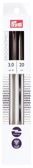 Спицы Prym чулочные Ergonomics диаметр 3 мм, длина 20 см (фото modal 1)