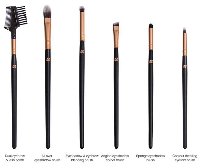 Набор кистей Rio Eye Essentials Professional Cosmetic Brush Collection, 6 шт. (фото modal 3)