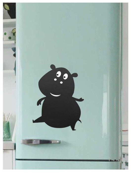 Доска на холодильник меловая Doski4you Бегемотик 2 (40х30 см) (фото modal 1)