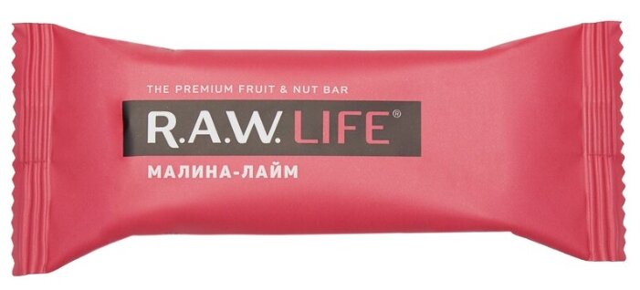 Фруктовый батончик R.A.W. Life Орехово-фруктовый батончик R.A.W. LIFE без сахара Малина - Лайм, 20 шт. (фото modal 3)