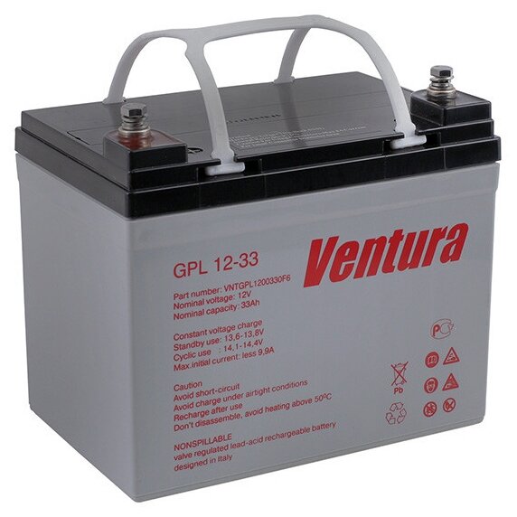 Аккумуляторная батарея Ventura GPL 12-33 34 А·ч (фото modal 1)