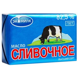 Экомилк Масло сливочное несоленое 82.5%, 100 г (фото modal nav 1)