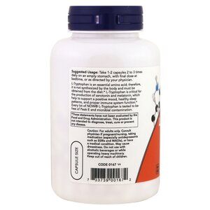 Аминокислота NOW L-Tryptophan 500 mg (120 капсул) (фото modal nav 3)