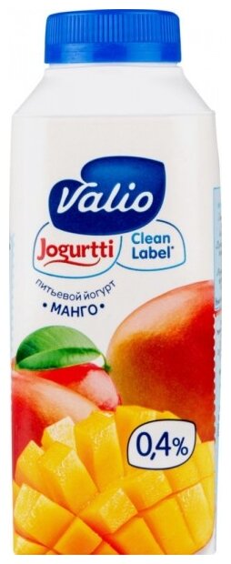 Питьевой йогурт Valio манго 0.4%, 330 г (фото modal 2)