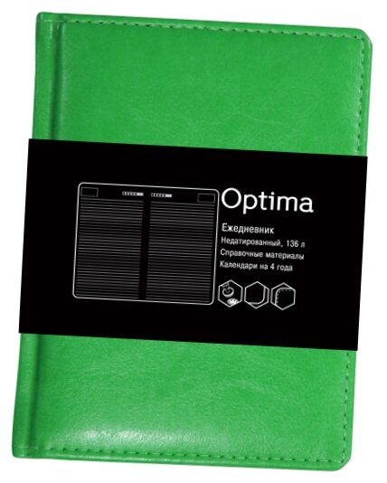 Ежедневник Listoff Optima недатированный, искусственная кожа, А6, 136 листов (фото modal 4)