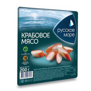 Русское Море Крабовое мясо из белых видов рыб охлажденное (фото modal nav 1)