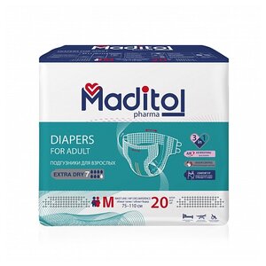 Подгузники для взрослых Maditol Extra dry (20 шт.) (фото modal nav 2)