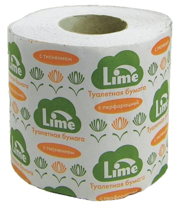 Туалетная бумага Lime белая однослойная 102924 (фото modal 1)
