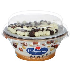 Йогурт Савушкин С шариками в шоколаде 5%, 105 г (фото modal nav 2)