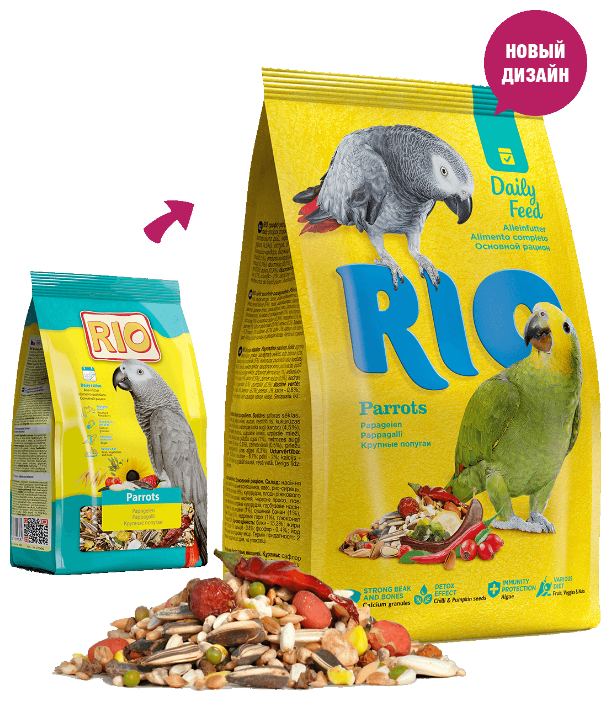 RIO корм Daily feed для крупных попугаев (фото modal 3)